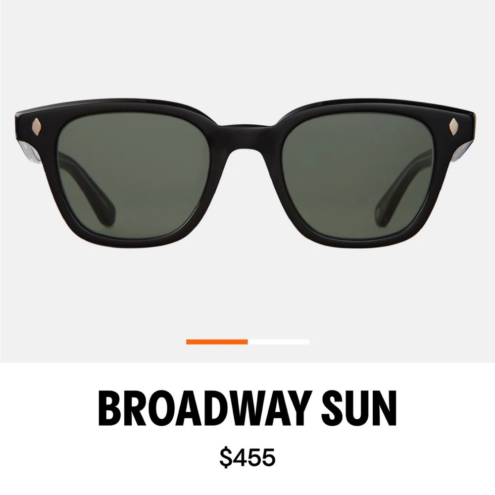 Garrett Leight Broadway Black Sunglasses